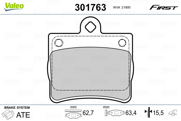 set placute frana,frana disc 301763 VALEO