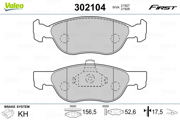 set placute frana,frana disc 302104 VALEO