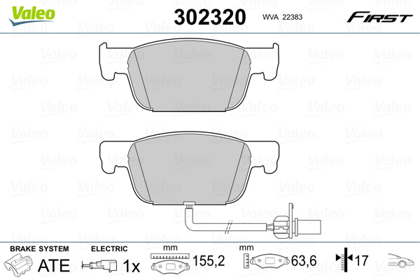 set placute frana,frana disc 302320 VALEO