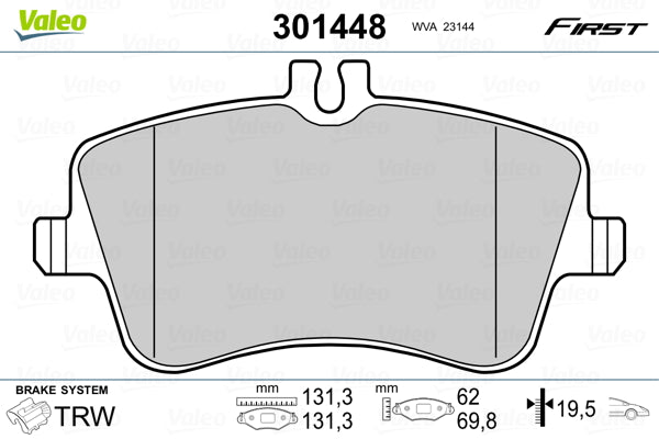 set placute frana,frana disc 301448 VALEO