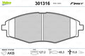 set placute frana,frana disc 301316 VALEO