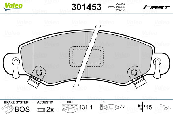 set placute frana,frana disc 301453 VALEO