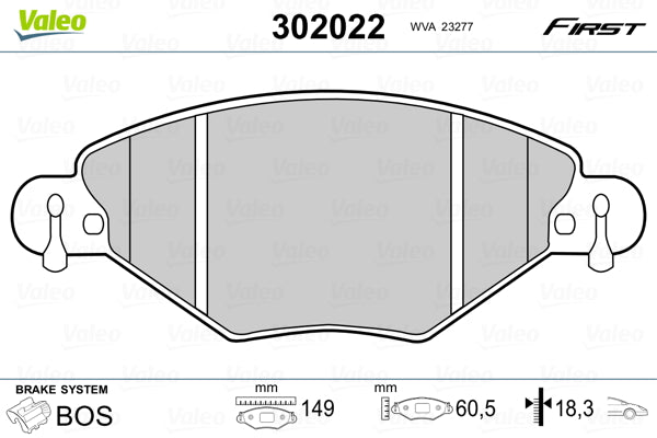 set placute frana,frana disc 302022 VALEO
