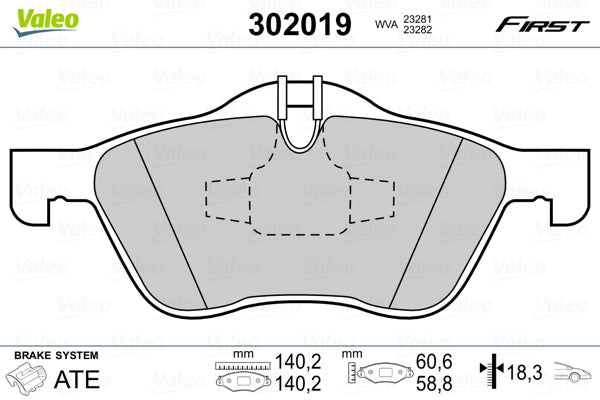 set placute frana,frana disc 302019 VALEO