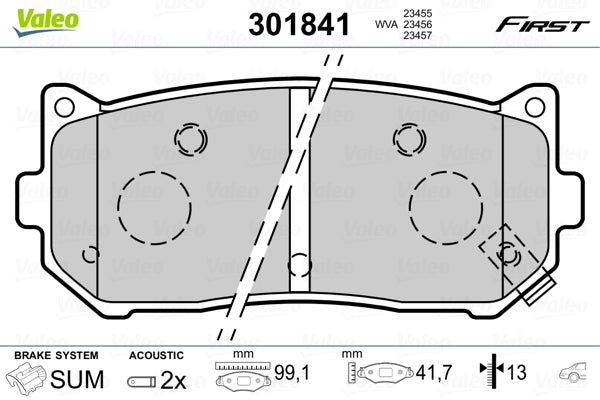 set placute frana,frana disc 301841 VALEO