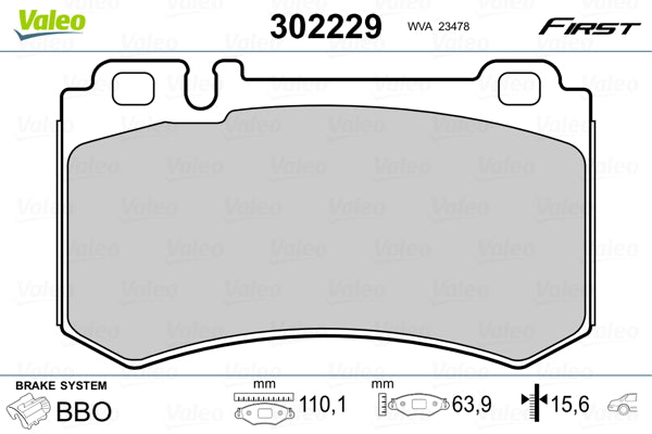 set placute frana,frana disc 302229 VALEO