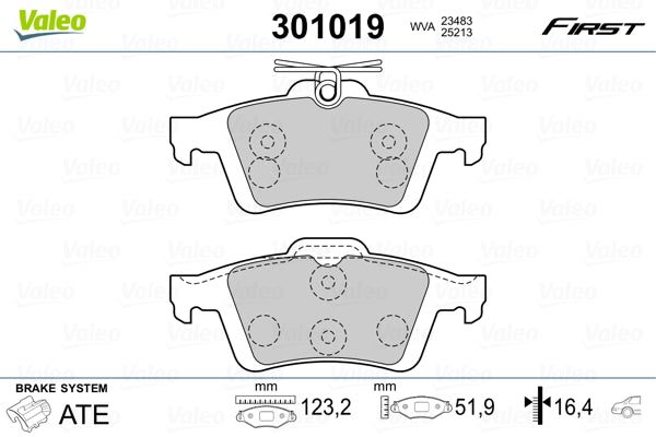 set placute frana,frana disc 301019 VALEO