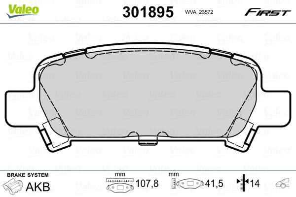 set placute frana,frana disc 301895 VALEO