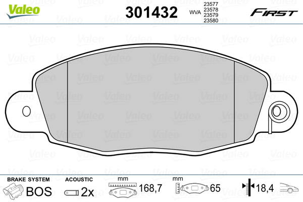 set placute frana,frana disc 301432 VALEO