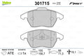 set placute frana,frana disc 301715 VALEO
