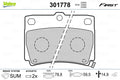 set placute frana,frana disc 301778 VALEO
