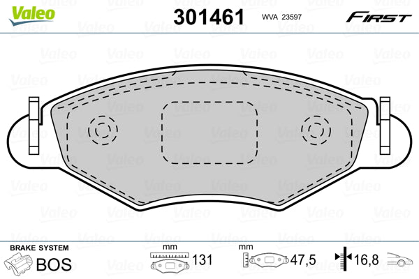 set placute frana,frana disc 301461 VALEO