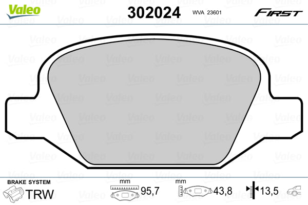 set placute frana,frana disc 302024 VALEO