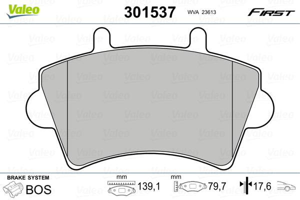 set placute frana,frana disc 301537 VALEO