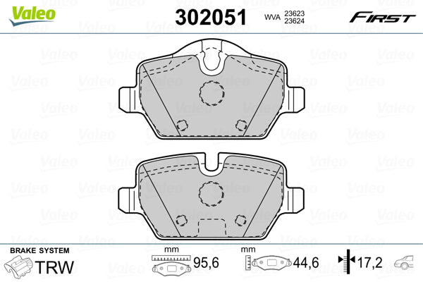 set placute frana,frana disc 302051 VALEO