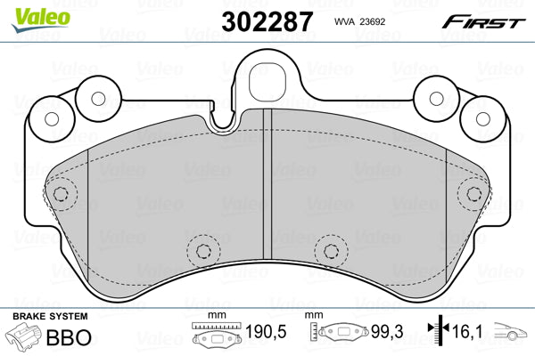 set placute frana,frana disc 302287 VALEO