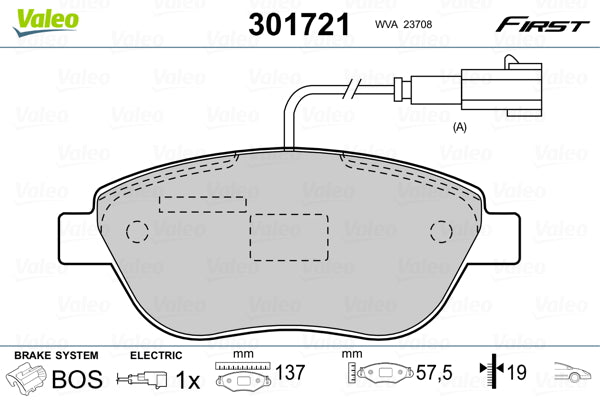set placute frana,frana disc 301721 VALEO