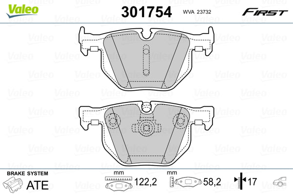 set placute frana,frana disc 301754 VALEO