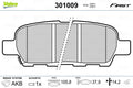 set placute frana,frana disc 301009 VALEO