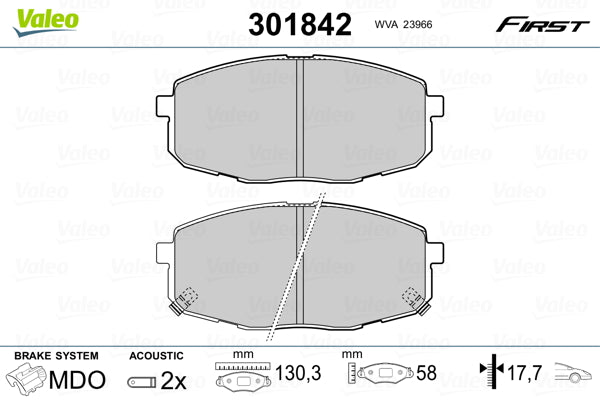 set placute frana,frana disc 301842 VALEO