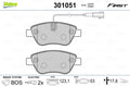 set placute frana,frana disc 301051 VALEO