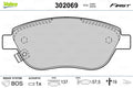 set placute frana,frana disc 302069 VALEO