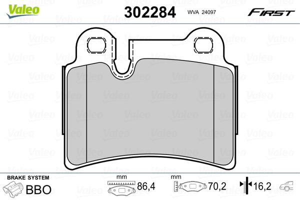 set placute frana,frana disc 302284 VALEO