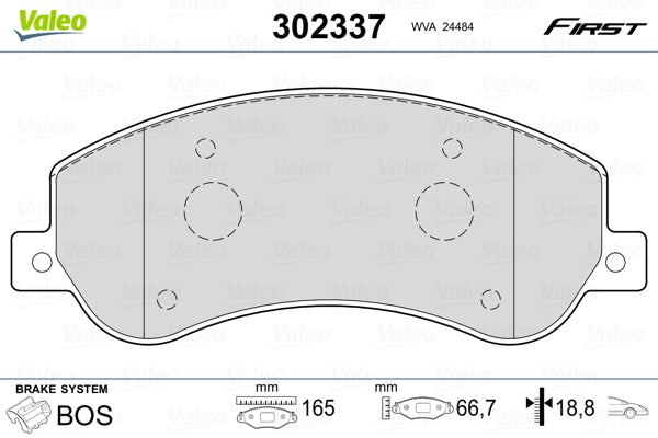 set placute frana,frana disc 302337 VALEO
