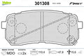 set placute frana,frana disc 301308 VALEO