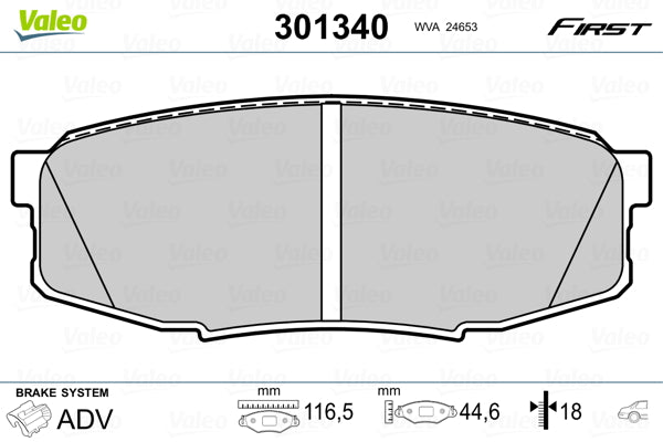 set placute frana,frana disc 301340 VALEO