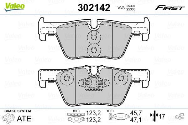 set placute frana,frana disc 302142 VALEO