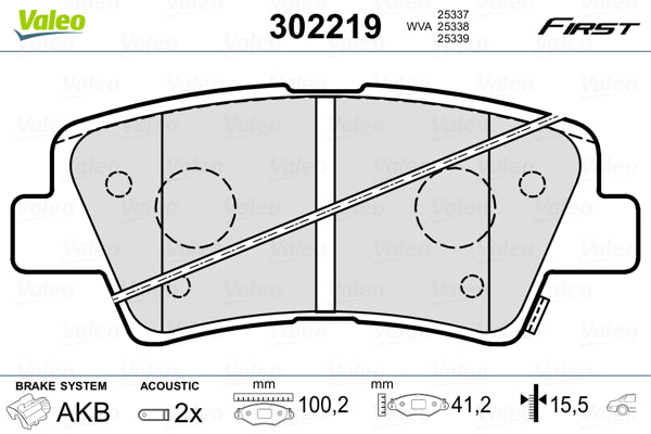 set placute frana,frana disc 302219 VALEO