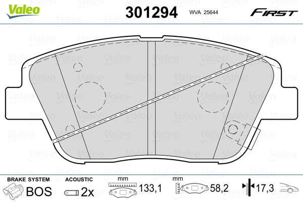 set placute frana,frana disc 301294 VALEO
