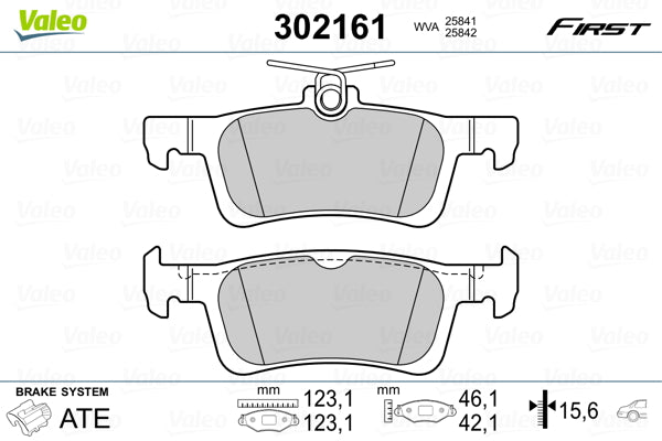 set placute frana,frana disc 302161 VALEO