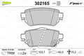 set placute frana,frana disc 302165 VALEO