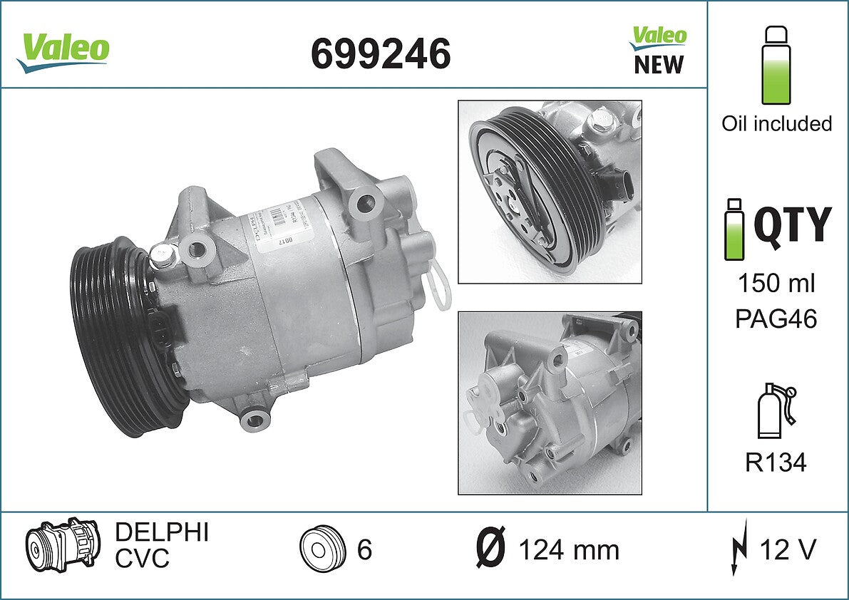 Compresor, climatizare 699246 VALEO