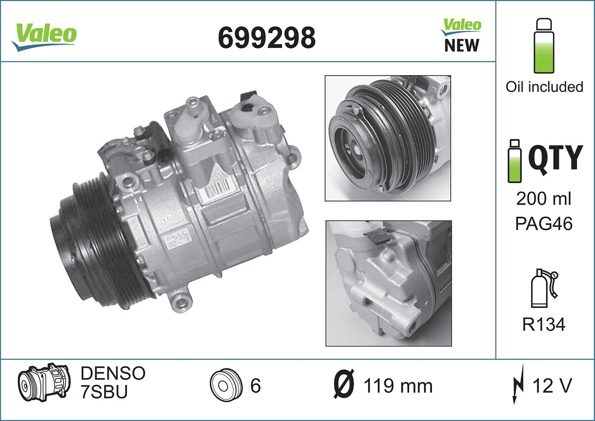 Compresor, climatizare 699298 VALEO