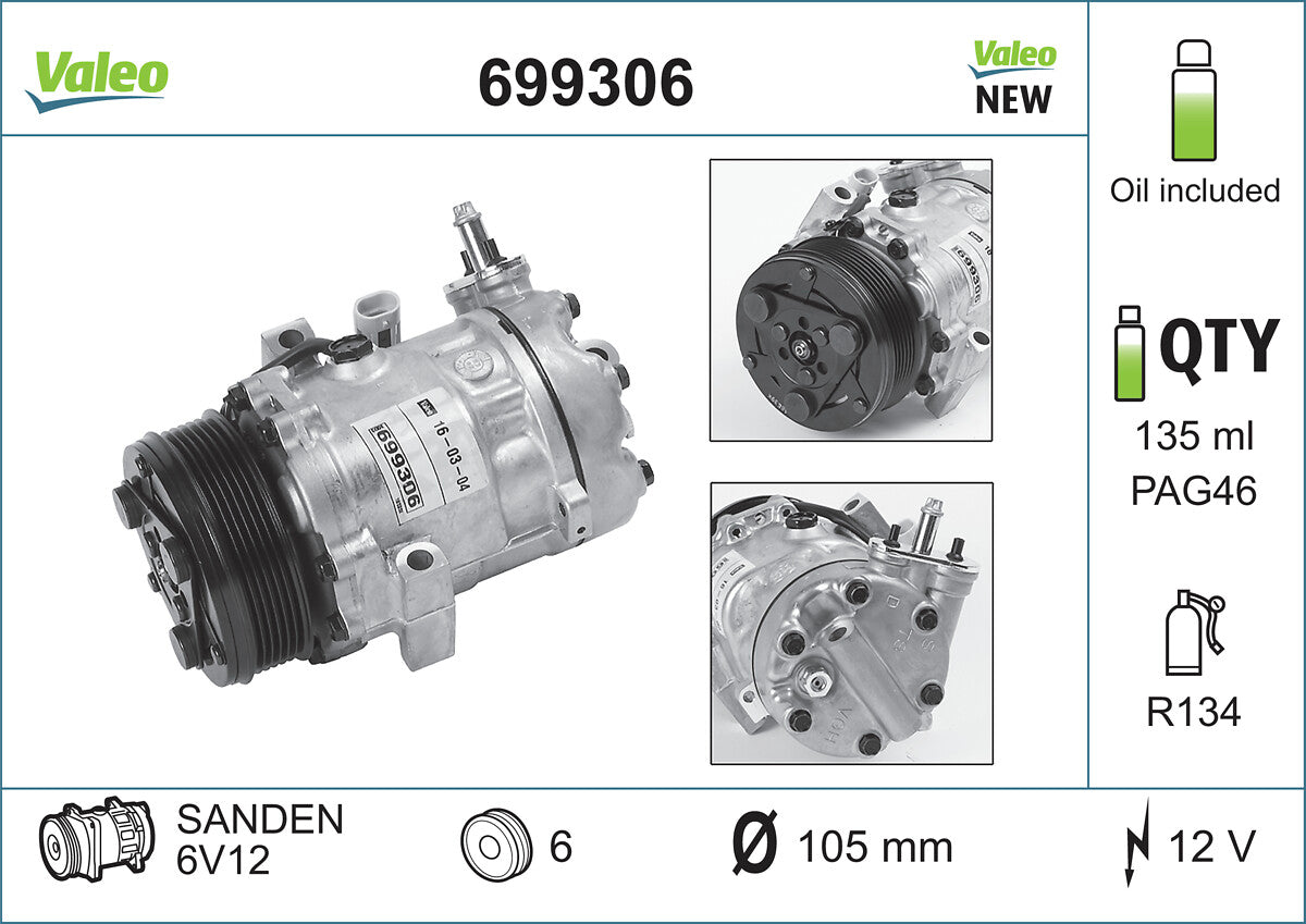 Compresor, climatizare 699306 VALEO