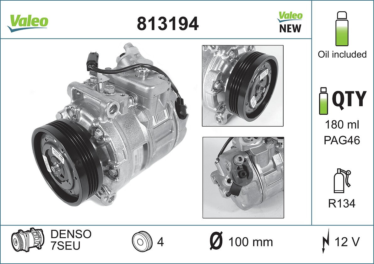Compresor, climatizare 813194 VALEO