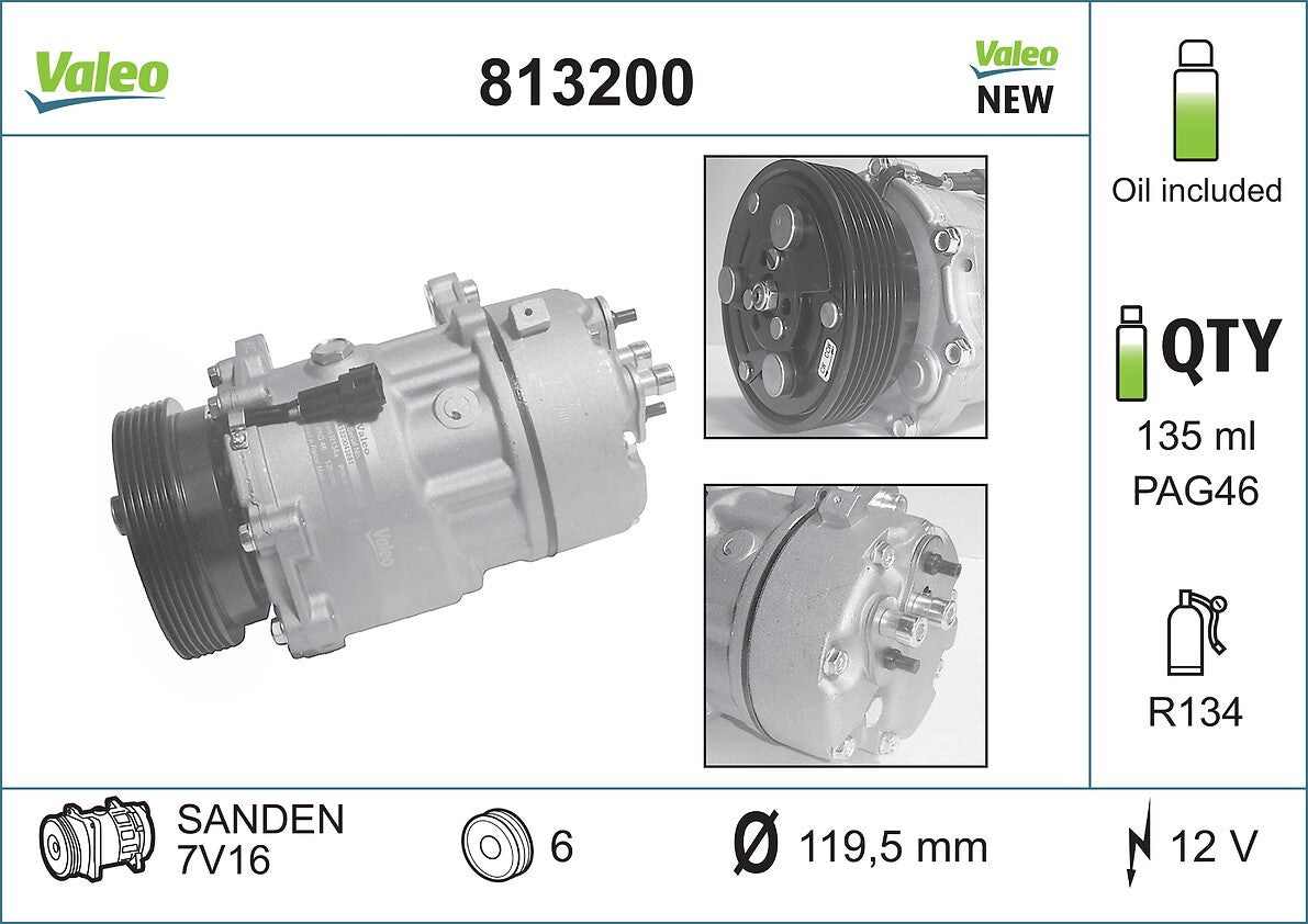 Compresor, climatizare 813200 VALEO