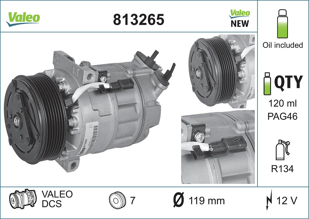 Compresor, climatizare 813265 VALEO