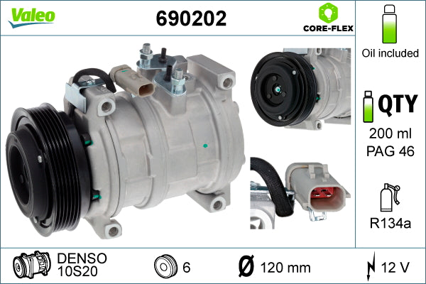 Compresor, climatizare 690202 VALEO