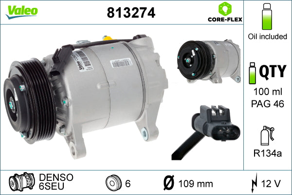 Compresor, climatizare 813274 VALEO