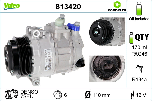 Compresor, climatizare 813420 VALEO