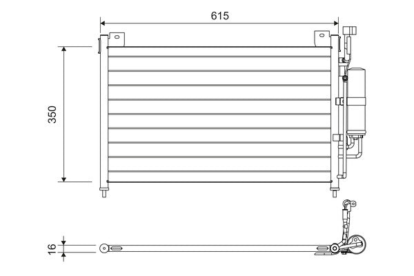 Condensator, climatizare 814038 VALEO
