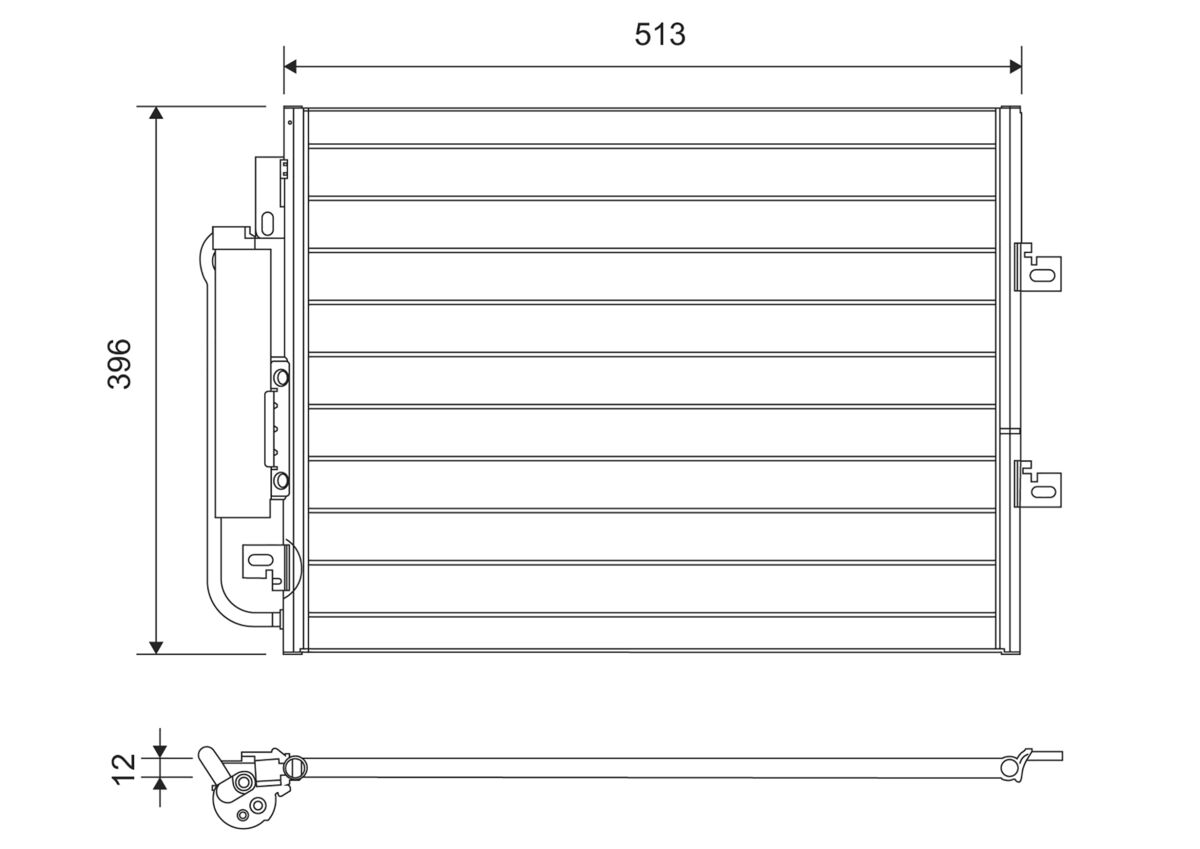 Condensator, climatizare 814061 VALEO
