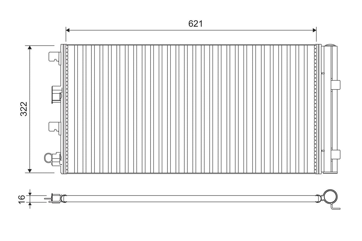 Condensator, climatizare 814178 VALEO