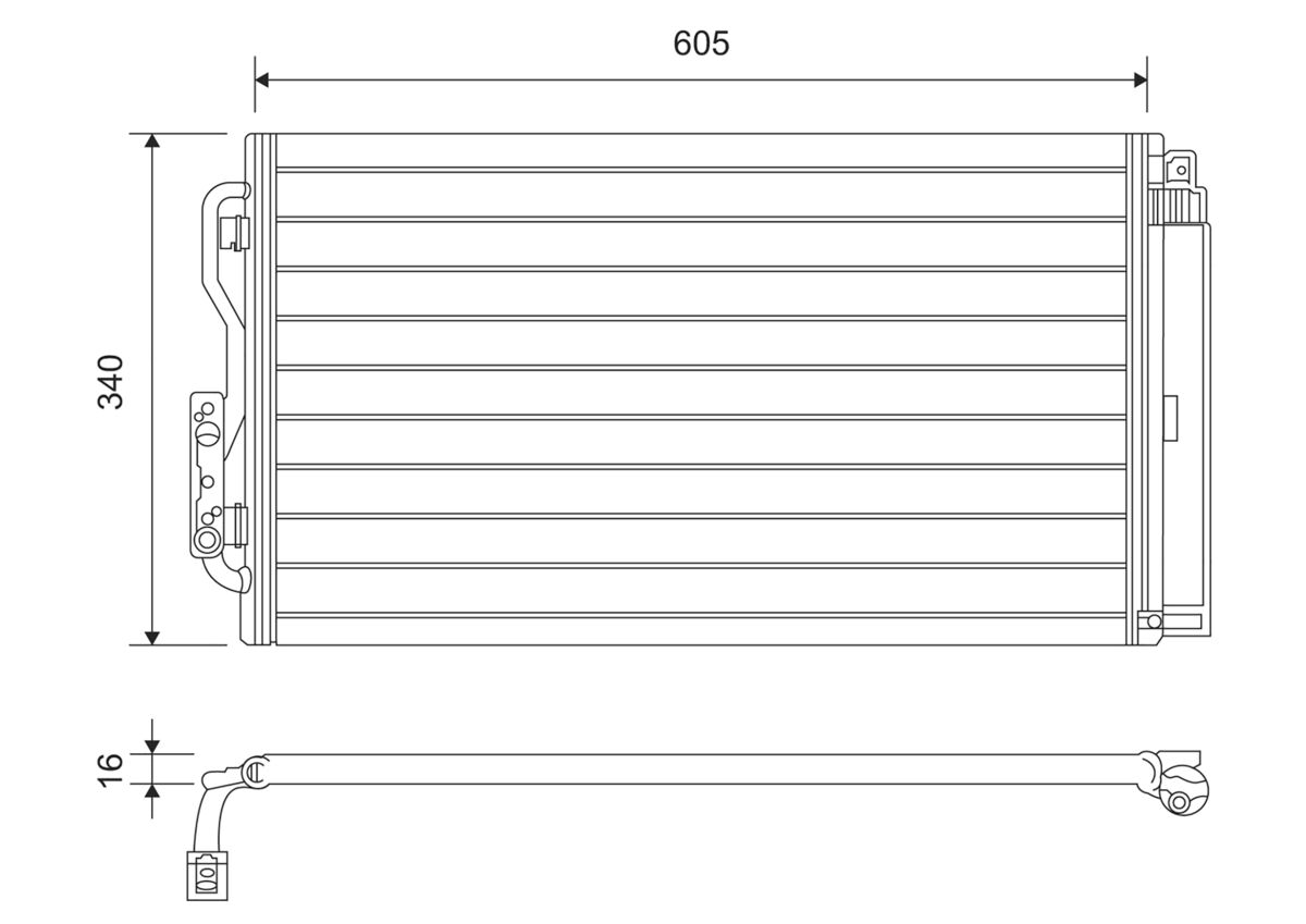 Condensator, climatizare 814191 VALEO