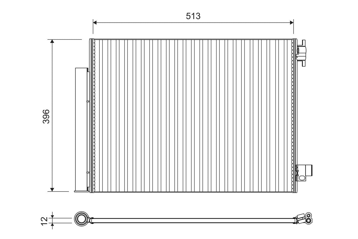Condensator, climatizare 814373 VALEO
