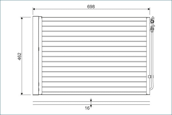 Condensator, climatizare 814410 VALEO